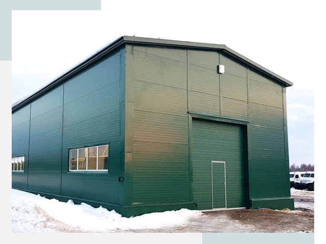 Двускатные ангары в Кулебаках