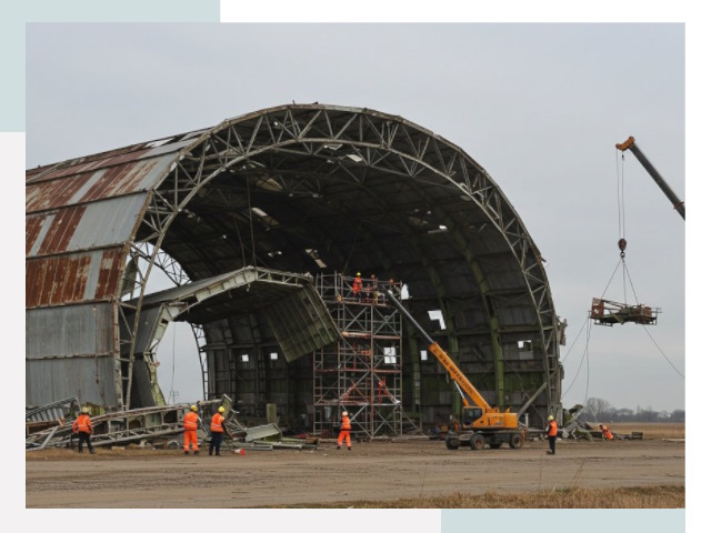 Демонтаж ангаров в Кулебаках